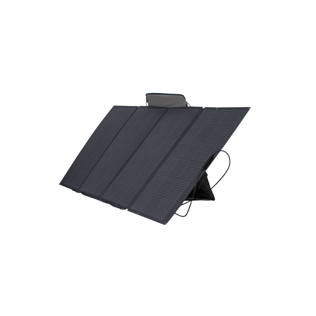 Módulo Solar Portátil y Flexible de 400W Recomendado para Estaciones Portátiles EcoFlow / Ajuste de Ángulo / Carga Eficiente / Incluye Cable XT60 a MC4