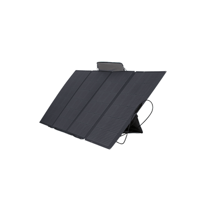 Módulo Solar Portátil y Flexible de 400W Recomendado para Estaciones Portátiles EcoFlow / Ajuste de Ángulo / Carga Eficiente / Incluye Cable XT60 a MC4