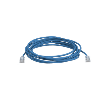 Cable de Parcheo TX6, UTP Cat6, Diámetro Reducido (28AWG), Color Azul, 15.24 Metros (50 Pies)