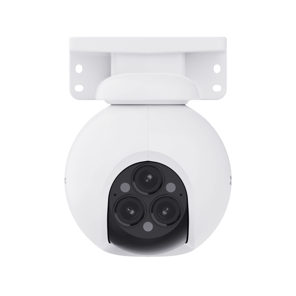 Cámara PT / Wi-Fi / Triple Lente / Panorámica 360° / Resolución 2k+ / Visión Nocturna a color  / IA Detección de Humanos y Vehiculos / Alarma con Sirena y Luz / IP67