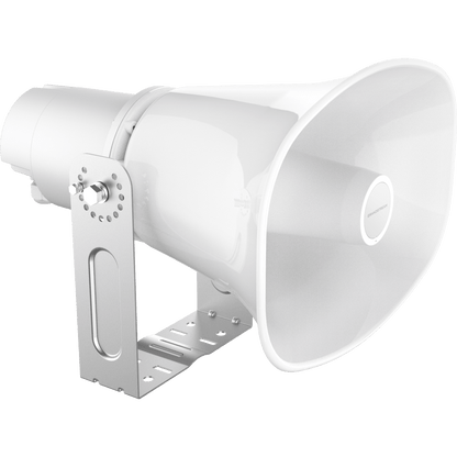 Altavoz Bocina SIP/Multicast Bidireccional / 50W Alta Potencia / IP66 Exterior / 3 Micrófonos con IA / PoE++ / 126 dBA Máximo