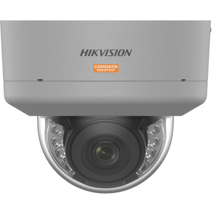 [Dual Light + ColorVu] Domo IP 4 Megapixel / Lente 2.8 mm / Polimero Anticorrosivo (Ideal para Zonas Costeras o Alta Salinidad) / 40 Mts IR + 40 Mts Luz Blanca / 2 Micrófonos Integrados / WDR 130 dB / IP68 / IK10