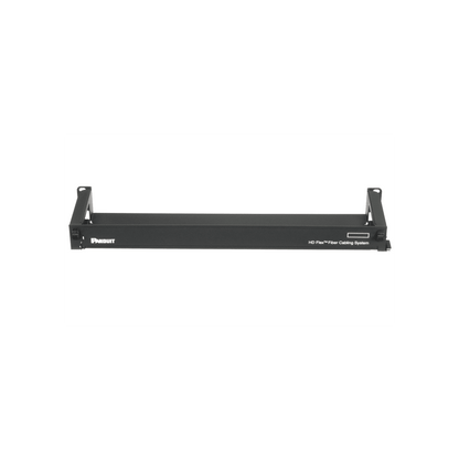 Organizador de Cables Frontal, para Panel de Fibra Óptica HD Flex, de 1 UR, Color Negro