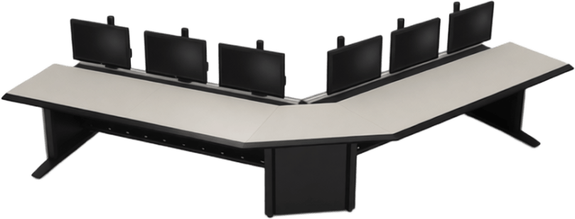 Consola Modular para Centros de Control | Superficie Endurance Plus 32 mm | Sistema Versa-Trak | Gestión Integrada de Cables | Estructura Acero y MDF | Expandible y Reconfigurable | Estructura Base de 48"/ 60"/ 72"