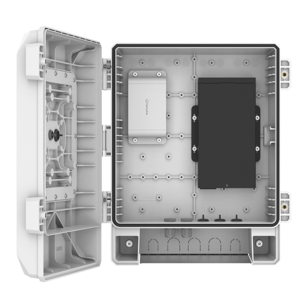 Gabinete SBP-150NBW / PC (Policarbonato) y Aluminio / IP66 IK10 NEMA 4X / Carga Máxima 15 kg / Dimensiones 360x420x163.1 mm / Color Blanco