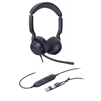 Diadema Alámbrica Yealink UH44 Dual USB-C/A Certificada con Microsoft Teams
