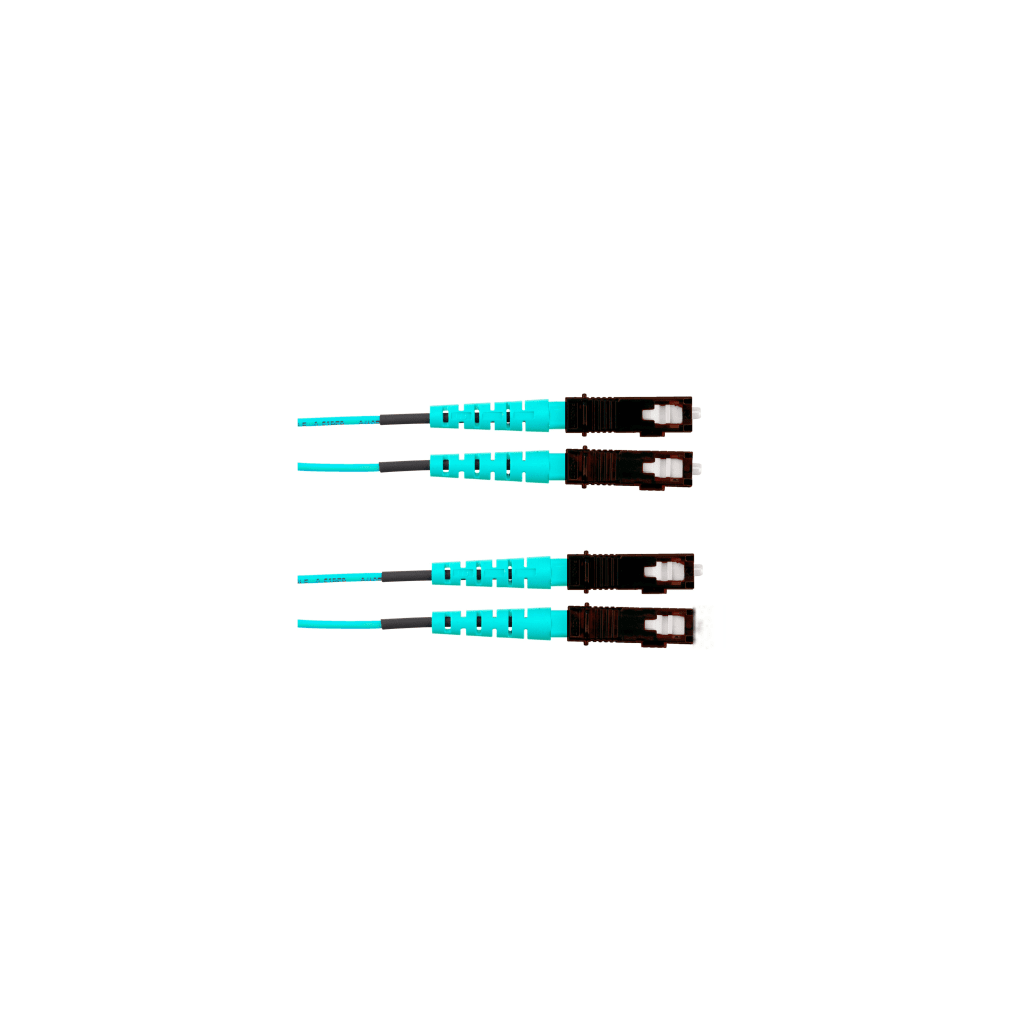 Jumper de Fibra Óptica Multimodo 50/125 OM4, SC-SC Duplex, OFNR (Riser), Color Aqua, 3 Metros (9.84 Pies)
