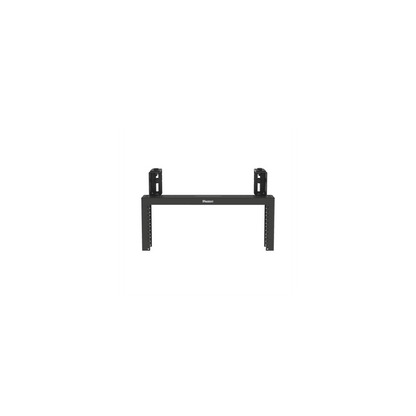 Rack de Distribución Aéreo de 2 Postes PanZone®, Rieles Roscados #12-24, de 4 UR, Color Negro