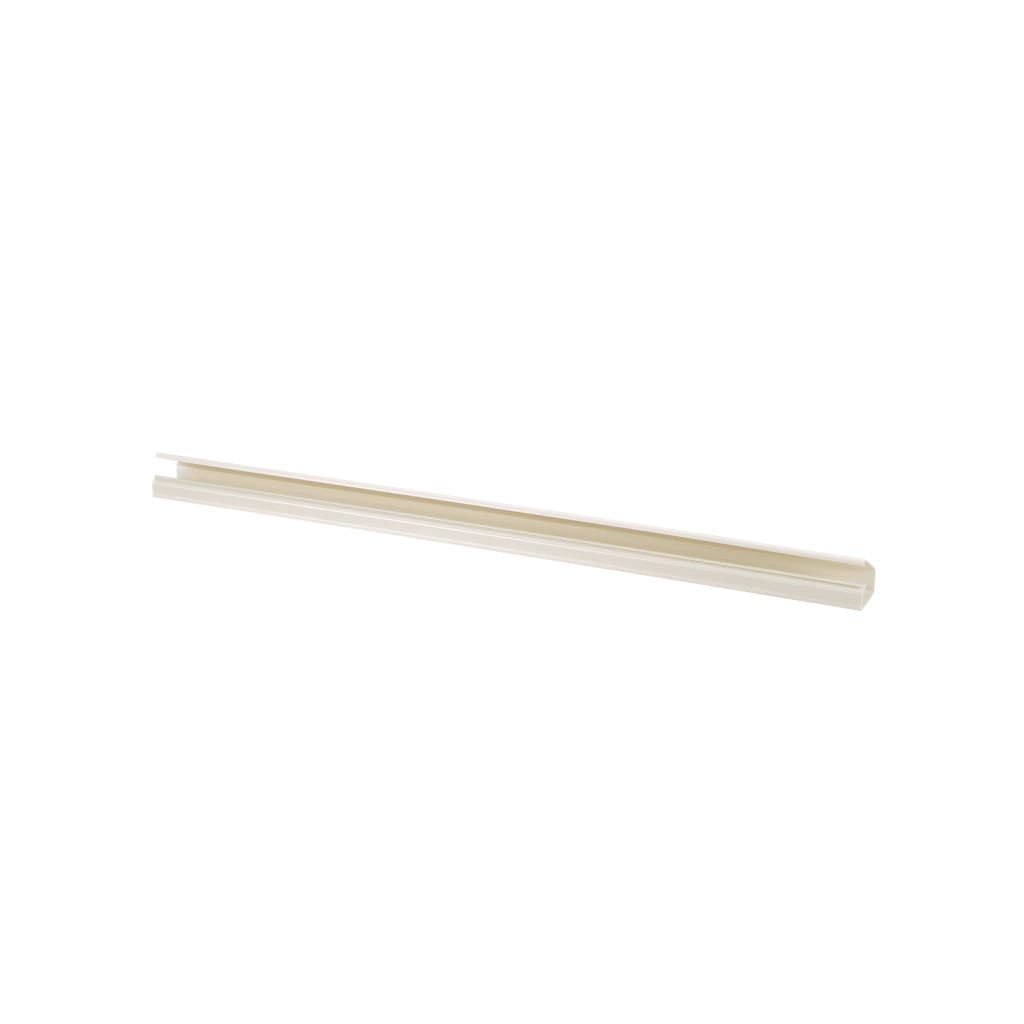 Canaleta LD10 de PVC rígido, con cinta adhesiva para instalación sin herramientas, de 38.4 x 24 x 2438 mm, Color Blanco Mate
