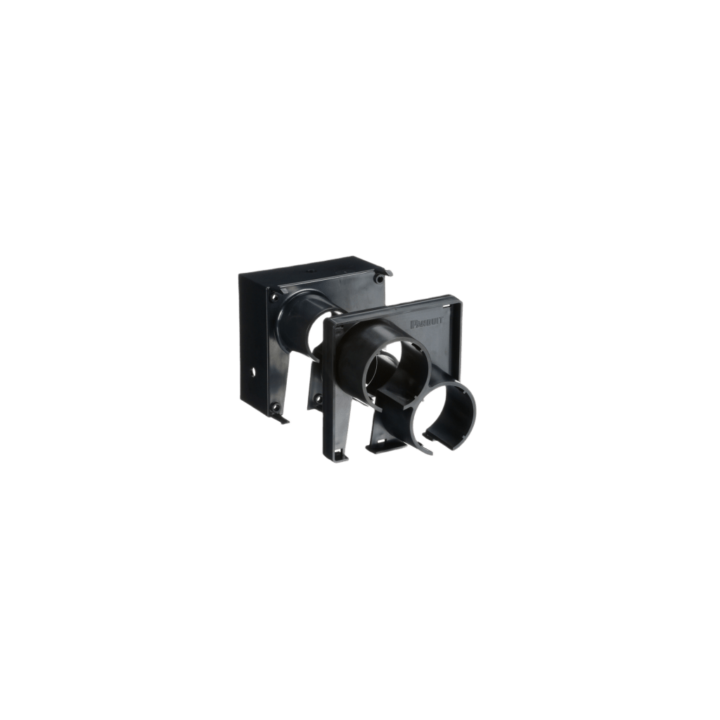 Tapa con 2 Salida a Tubo Corrugado de 1.5in (38mm), Para uso con Canaletas 4X4 FiberRunner™, Color Negro