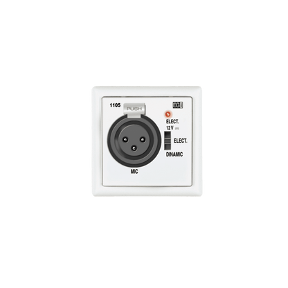 BASE DE ENTRADA MICROFÓNICA XLR PREAMPLIFICADA. BLANCO