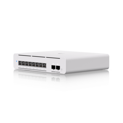 USW Pro XG 8 PoE Switch PoE++ Capa 3 Etherlighting™ de 8 Puertos 10GbE (Todos PoE++) y 2 Puertos SFP+ con Disponibilidad PoE de 155W