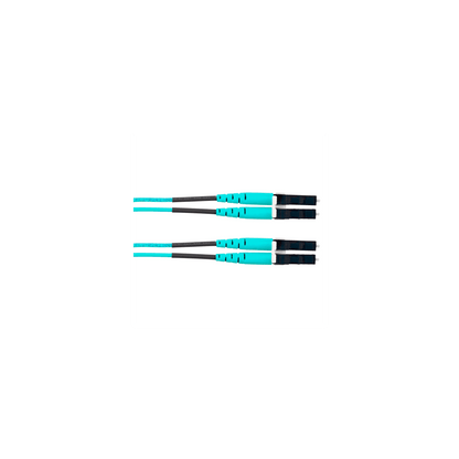 Jumper de Fibra Optica Multimodo 50/125 OM4, LC-LC Duplex, LSZH, Color Aqua, 3 Metros (9.84 Pies)