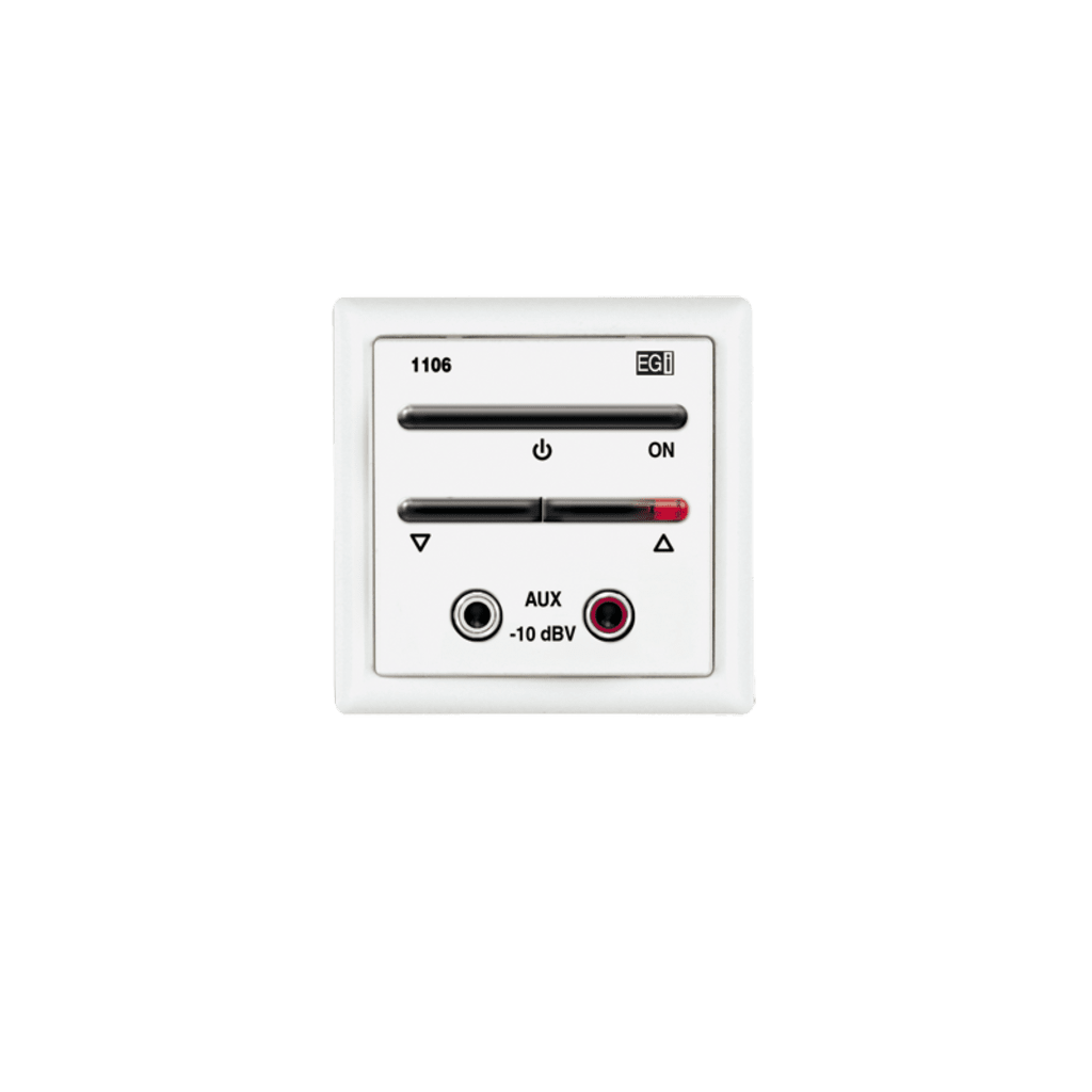 Módulo De Entrada Para Señal De Audio Auxiliar Con Encendido/Apagado Y Regulación De Volume, Color Blanco