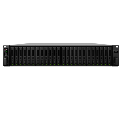 NAS Todo Flash FlashStation FS3600 | 24 Receptáculos | Intel Xeon D-1567 12 Núcleos | 16 GB RAM (Ampliable a 128 GB) | 195,000 IOPS Escritura Aleatoria iSCSI 4K | 10 GbE | Compatible con Virtualización | Protección de Datos Int