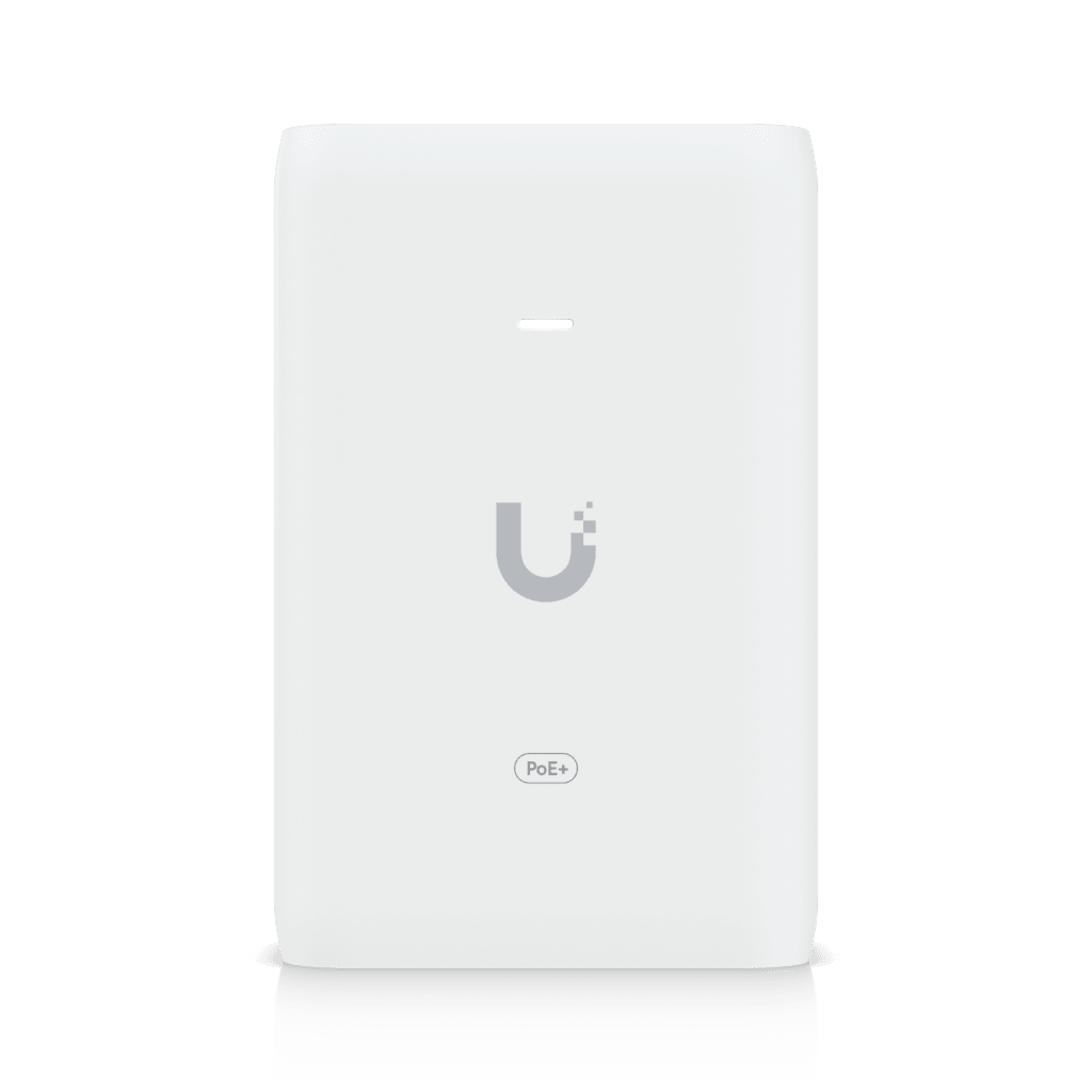 Adaptador PoE+ 2.5G / hasta 30 W / 48V 0.65A / (2) Puertos RJ45 MultiGigabit 2.5G / Salida PoE+ / LED Indicador / Ideal para APs UniFi WiFi 7 / / Protección contra Sobretensiones