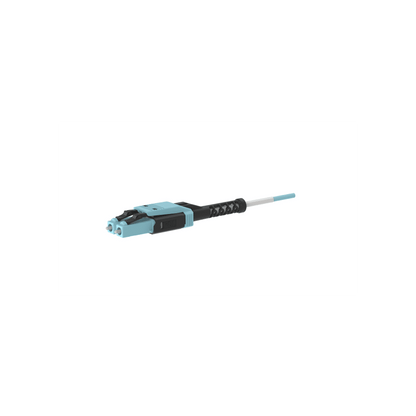 Jumper de Fibra Óptica Multimodo 50/125 OM4, LC-LC Uniboot Duplex, LSZH, Color Aqua, 3 Metros (9.84 Pies)