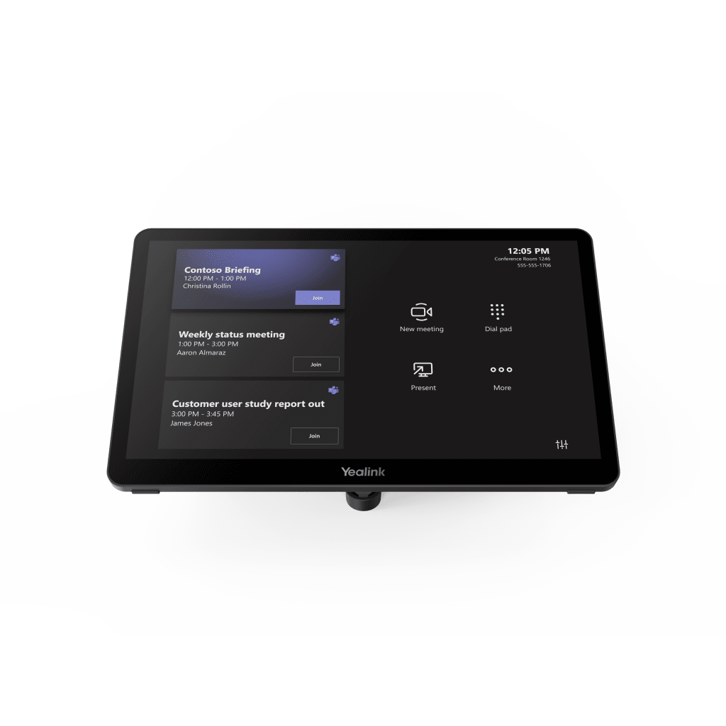 Pantalla Tactil MTouch Plus para Sistemas Microsoft Teams Rooms Yealink con Diseño Avanzado y Control Colaborativo