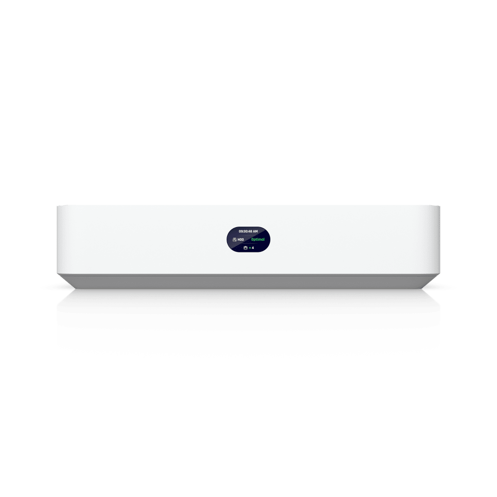 UniFi Protect UNVR-Instant – Grabador de Video en Red con Soporte para HDD de 3.5”, Switch PoE Integrado de 6 Puertos GbE (40W) y Puerto HDMI Viewport