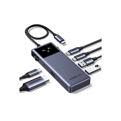 Hub USB-C 6 en 1 / HDMI 4K@60Hz / 3 Puertos USB-A 5Gbps / Carga PD 3.0 100W / Compatibilidad Universal Windows-macOS-Linux / Diseño Compacto
