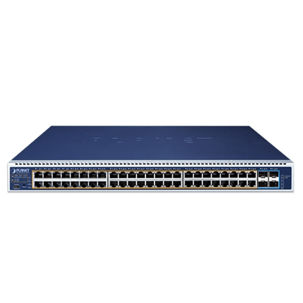 Switch Administrable Capa 3 / 48 Puertos 10/100/1000T 802.3bt PoE++ / 4 Puertos 10G SFP+ / Dos Ranuras Para Fuente de Alimentación Modular / 3200W PoE Budget / Compatibilidad IPv4/IPv6 / VLAN / QoS / ERPS