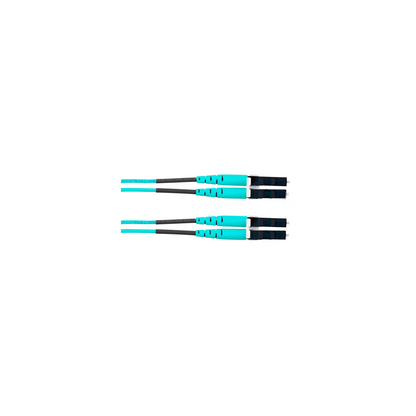 Jumper de Fibra Óptica Multimodo 50/125 OM4, LC-LC Duplex, OFNR (Riser), Color Aqua, 18 Metros (59.06 Pies)