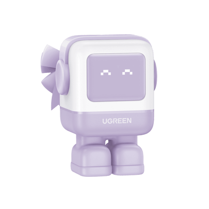 Cargador RobotGaN de 65W Serie UNO | 3 Puertos de Carga Rápida | 2 USB-C | 1 USB-A | PD 3.0 | QC 4.0 | Carga Inteligente | Tecnología GaN II | Zapato Magnético Extraíble | Carcasa Ignífuga | Pantalla LED
