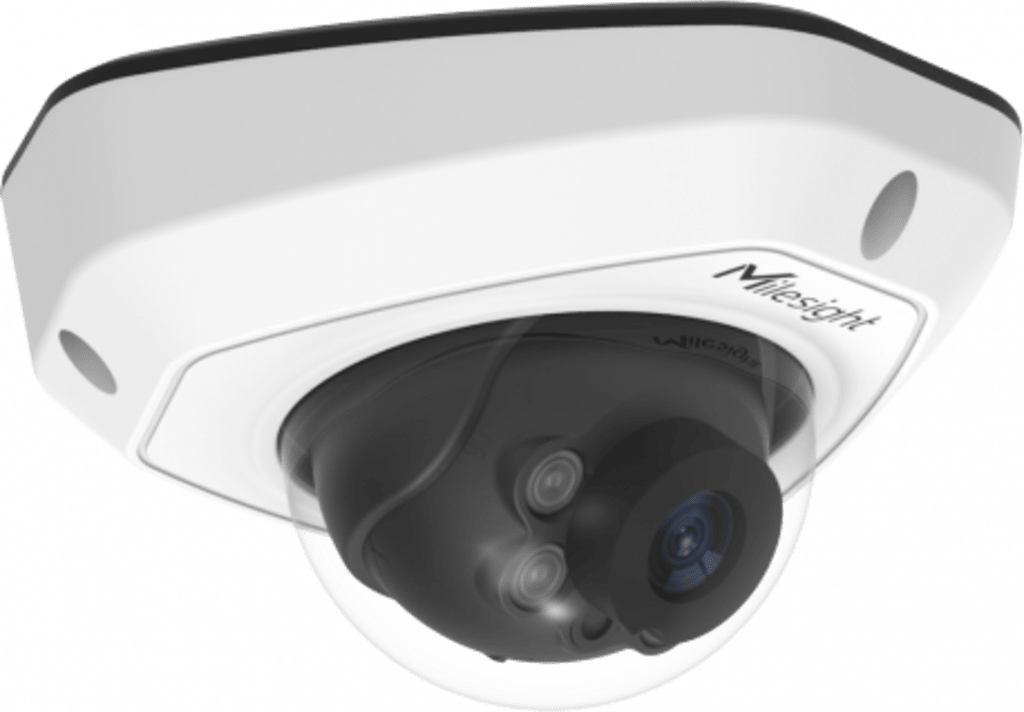 Cámara IP Mini Domo / 4K UHD / 120dB WDR / 0.005Lux Starlight / H.265+ / IR 30mts / PoE / IP67 / IK10 / Análisis de Video AI
