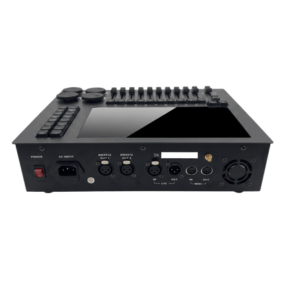Consola de Iluminación DMX EPLT1 / 2 Universos  / Pantalla 10.1" Multitáctil / 10 Faders + 4 Ruedas / WiFi Integrado / Flight Case Incluido