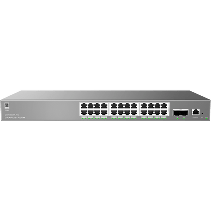 Switch de Red Empresarial L2++ / Serie GWN7800 Pro / 24 Puertos Gigabit PoE 250W / 2 Puertos SFP+ / Gestión Cloud GDMS / VLAN 4K / QoS Avanzado / Seguridad Integral
