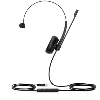Diadema Alámbrica UH34 Mono de Yealink USB Compatible con Teléfonos IP y Computadoras.