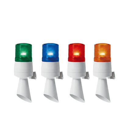 Luz LED con patrones de destello fijo y destellante con buzzer incorporado de alto volumen Máx. 95 dB color Azul 110 VCA