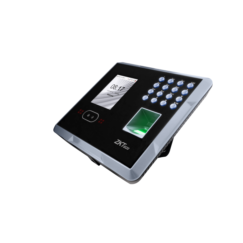 Terminal Multi-Biométrica de Asistencia y Control de Acceso / Reconocimiento Facial, Huella y Tarjeta / 2,000 Usuarios / 1,500 Rostros / 2,000 Huellas / 100,000 Eventos / TCP/IP Wi-Fi USB / ADMS / Pantalla 2.8" TFT