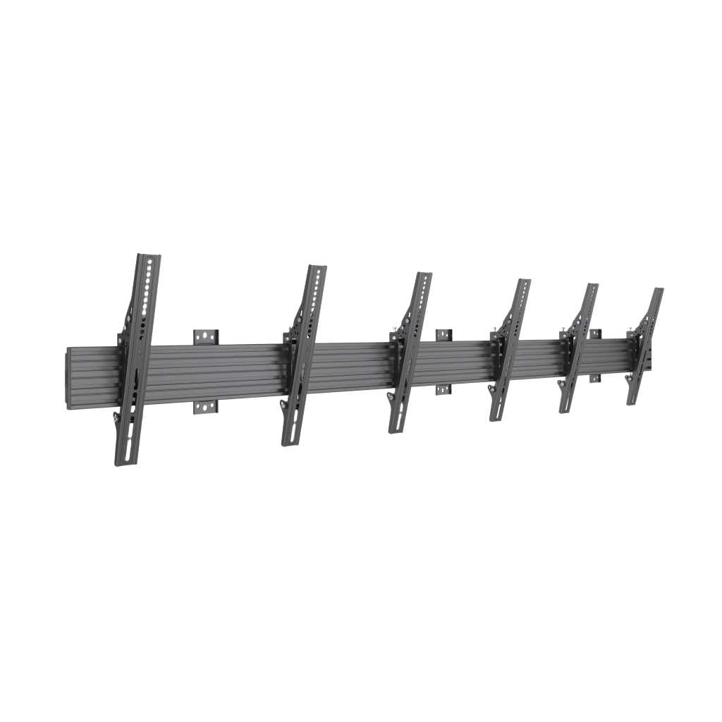 Soporte de Pared para TV / Riel Triple 400T / Capacidad 110 lbs (50 kg) / Compatible 32"-65" / VESA 100x100-600x400 mm / Ajuste Ángulo 5°-15° / Montaje Profesional