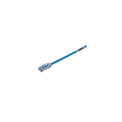 Cable de Parcheo UTP Cat6A, CM/LSZH, Diámetro Reducido (28AWG), Color Azul, 8 Metros (26.25 Pies)