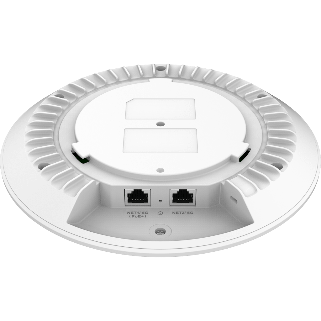 Punto de Acceso Wi-Fi 7 / Triple Banda BE11000 / MU-MIMO 2x2:2 / 384 Clientes Simultáneos / 2 Puertos 5G Ethernet con PoE+ / Cobertura Hasta 175 mts / BLE 5.3 / Gestión Integrada y en la Nube