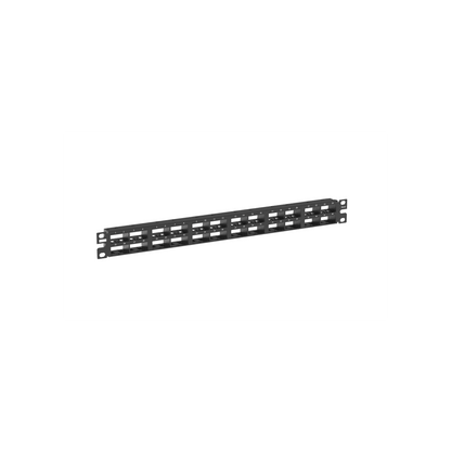Panel de Parcheo Modular Mini-Com (Sin Conectores), Plano, Blindado, Alta Densidad, de 48 Puertos, 1UR
