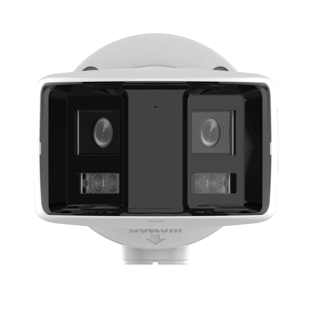 [ PROTECCIÓN ACTIVA ] Bala IP Panorámica 16 Megapixel / 180° / Lente 2.8 mm / Imagen a Color 24/7 / PoE / WDR 130° / IP67 / ACUSENSE / Protección Activa (Luz Estroboscópica y Alarma Audible) / 40 mts Luz Blanca / ACUSEE
