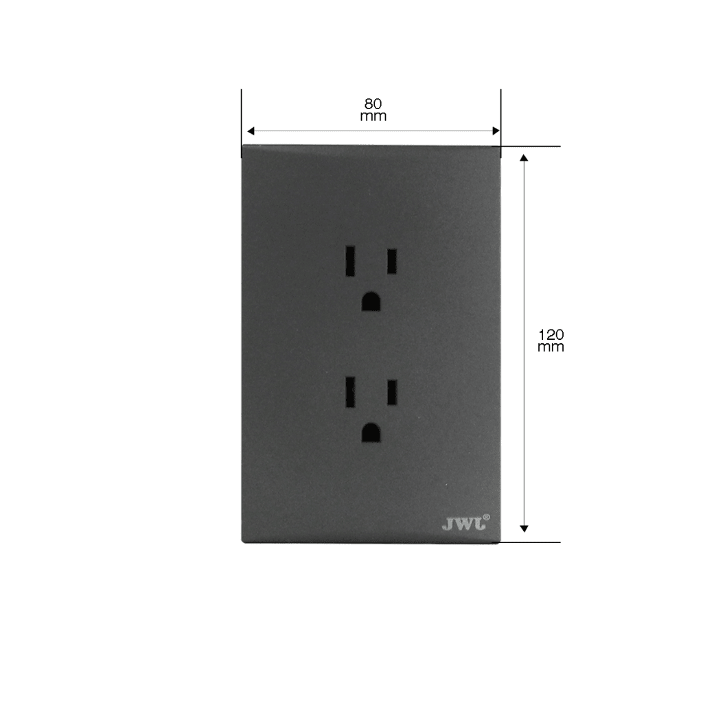 Placa con 2 Toma  Corriente Duplex 2P Y T 10 - 15 A 127 V 60 Hz