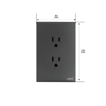 Placa con 2 Toma  Corriente Duplex 2P Y T 10 - 15 A 127 V 60 Hz