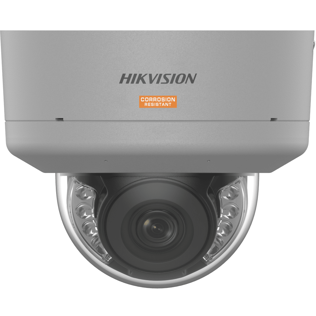 Domo IP 8 Megapixel / Lente Mot. 2.7 a 13.5 mm / Polimero Anticorrosivo (Ideal para Zonas Costeras o Alta Salinidad) / ColorVu / Dual Light (40 mts IR + 40 mts Luz Blanca) / WDR 130 dB / Exterior IP68 / IK10