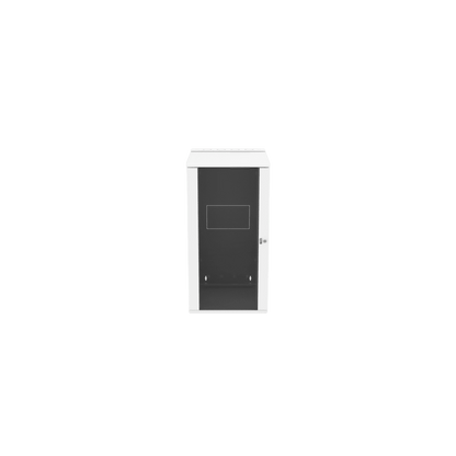 Gabinete PanZone de Montaje en Pared, de 19in, Puerta con Ventana de Seguridad, 26 UR, 762mm de Profundidad, Color Blanco