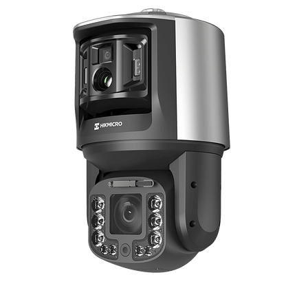 [TandemVu] PTZ IP Bi-Espectral / Térmica (384 X 288 / 25 mm) + Óptica PTZ (4 MP / 40X Zoom) + Óptica Fija (4 MP / 12.4 mm) / Alerta Visual y Audible / Protección Perimetral / 36 VCD / 24 VCA / PoE++ / IP67