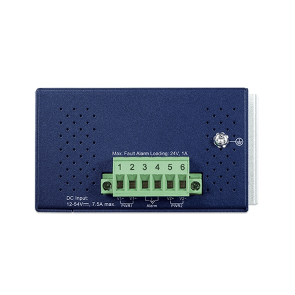 Convertidor de Medios PoE Industrial / Puertos 10G SFP+ y 10GBASE-T / PoE++ 802.3bt 95W / -40 a 75°C Operación / VLAN, ERPS, QoS /Cuenta con Doble Entrada para Fuente de Alimentación 12~54V