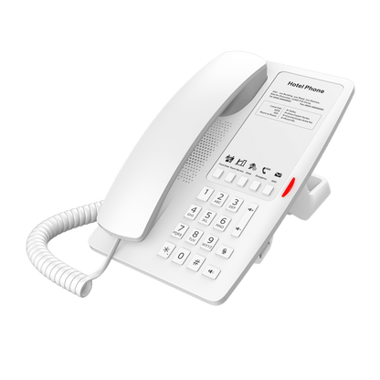 Teléfono IP Hotelero Wi-Fi 6 / 2 Líneas SIP / Doble Banda 2.4/5 GHz / 5 Teclas Programables / Puerto USB-A / PoE 802.3af / Audio HD