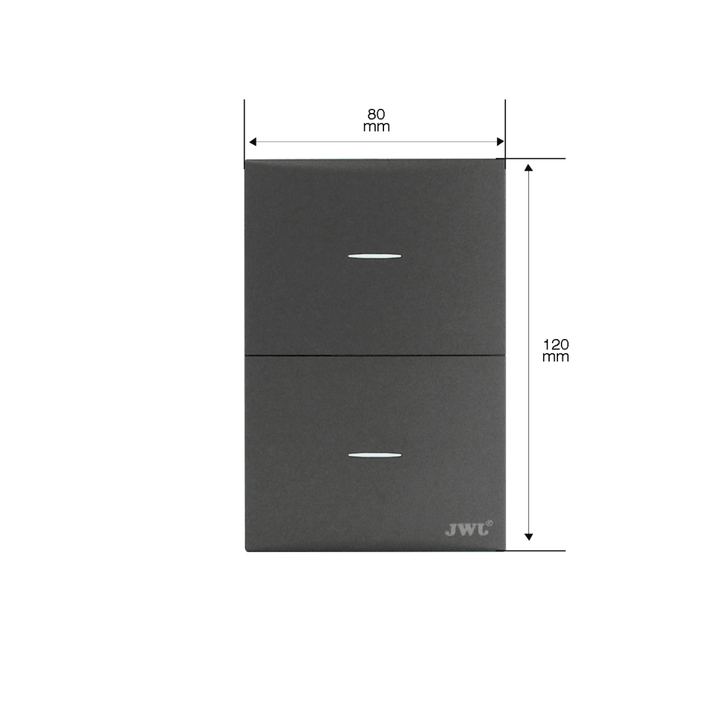 Placa con2 Interruptores Escalera  10 A 127 V  60 Hz.