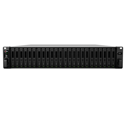 Servidor All-Flash Synology FlashStation FS6400 | 24 Bahías SAS-SATA | Dual Intel Xeon Silver 4110 | 32GB DDR4 ECC RDIMM | 10GbE | Escalable hasta 72 Unidades.