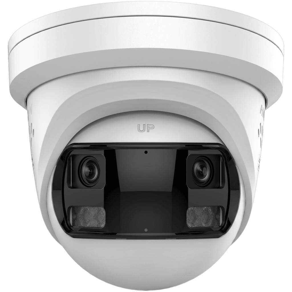 [PROTECCIÓN ACTIVA] Turret IP Panorámica 8 Megapixel / 180° / Imagen a Color 24/7 / PoE / WDR 130° / IP67 / ACUSENSE / Protección Activa (Luz Estroboscópica y Alarma Audible) / MicroSD