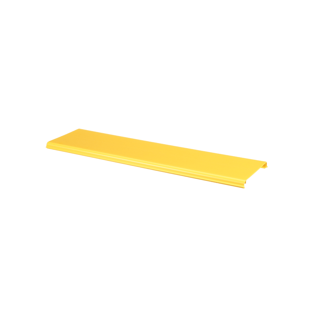 Tapa Con Bisagra a Presión Para Canaleta FiberRunner™ FR6X4YL6, de PVC Rígido, Color Amarillo, 10 ft. de Largo