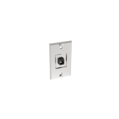 Placa de Pared Telefónica, Salida de 1 Puerto Keystone, Con Jack Cat5e Estilo TP, de Acero Inoxidable